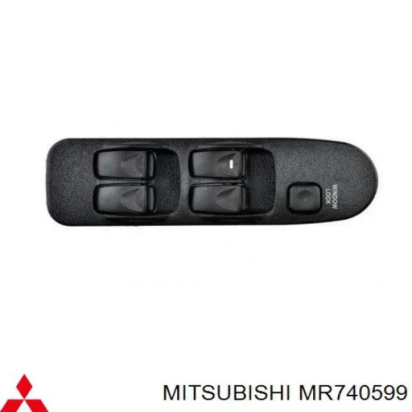 Unidade de botões dianteira esquerda de controlo de elevador de vidro Mitsubishi MR740599