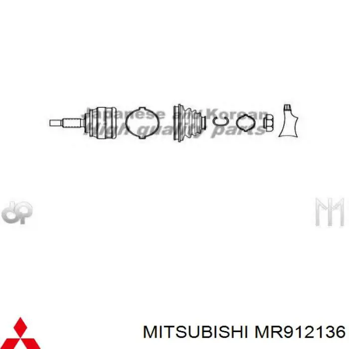 MR912136 Mitsubishi Junta homocinética externa dianteira