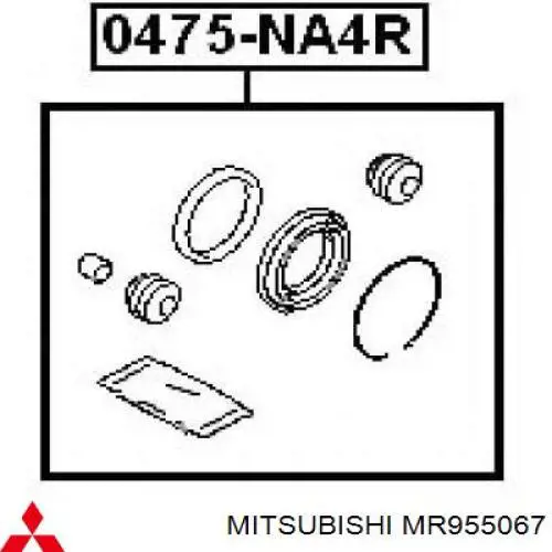 Compre MR955067 Mitsubishi Kit de reparação de suporte do freio traseiro