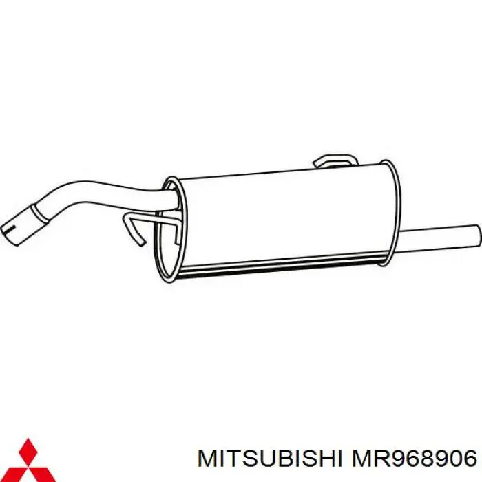 Compre MR968906 Mitsubishi Silenciador, parte traseira
