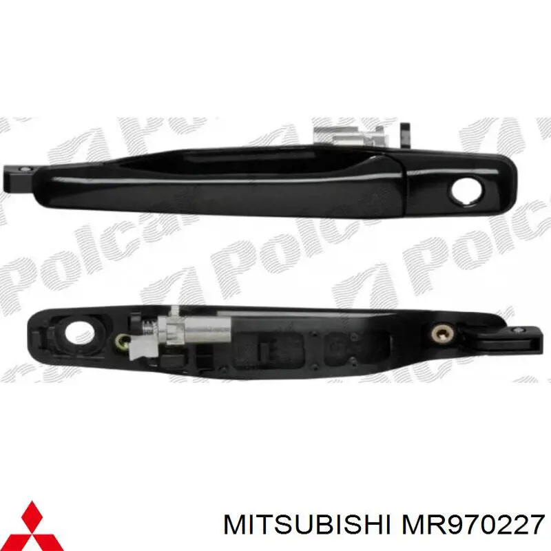 MR970227 Mitsubishi Maçaneta dianteira esquerda externa da porta