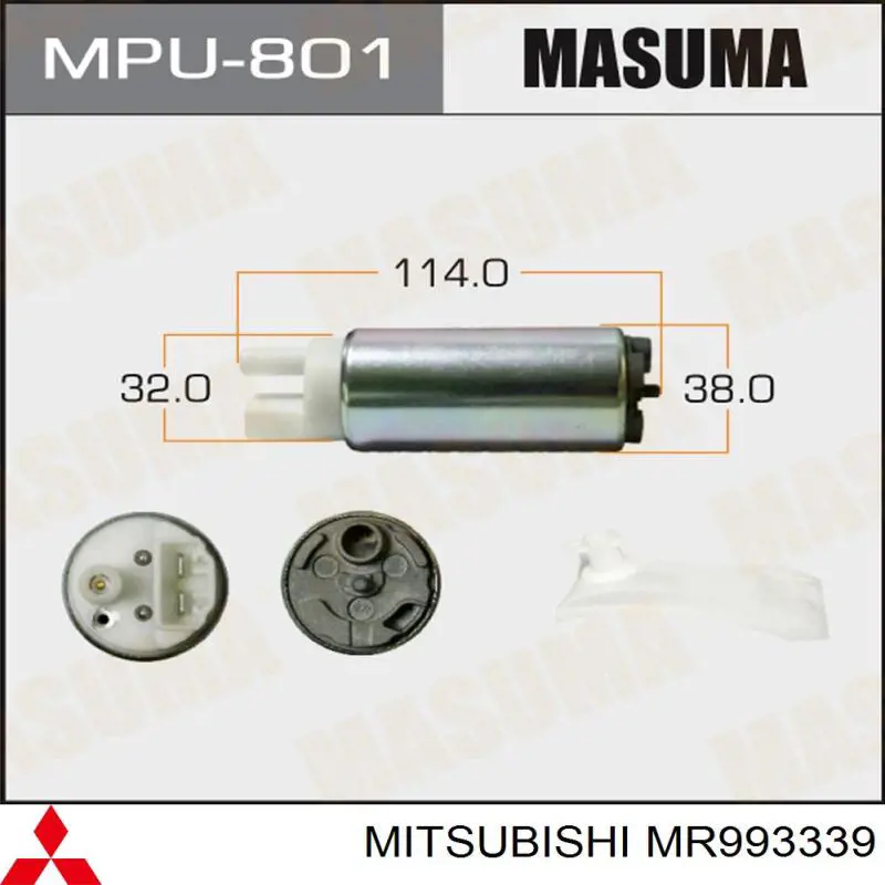 Elemento de turbina da bomba de combustível Mitsubishi MR993339 preço, a partir de 132,59 USD