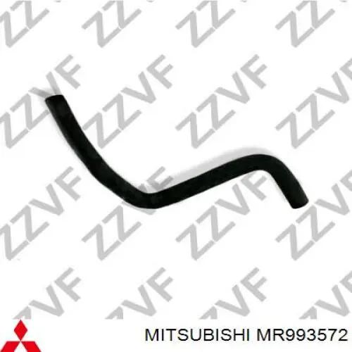 MR993572 Mitsubishi Mangueira (cano derivado) inferior do radiador de esfriamento