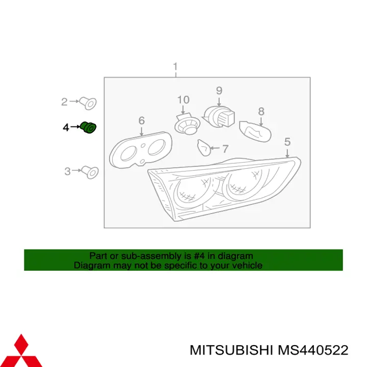 Parafuso (porca) de fixação Mitsubishi MS440522 preço, a partir de 2,58 USD