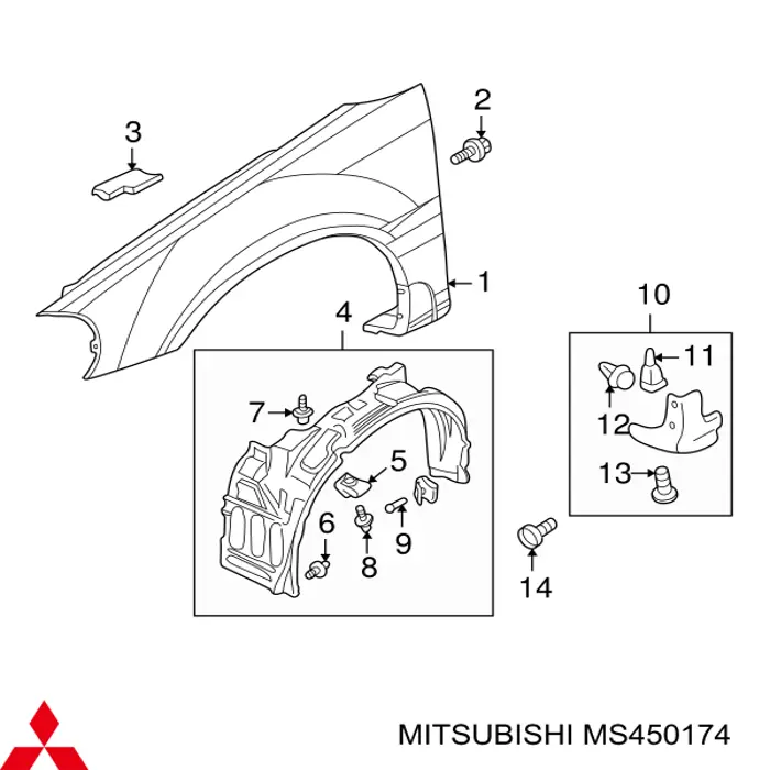  Mitsubishi MS450174 preço, a partir de 4,43 USD