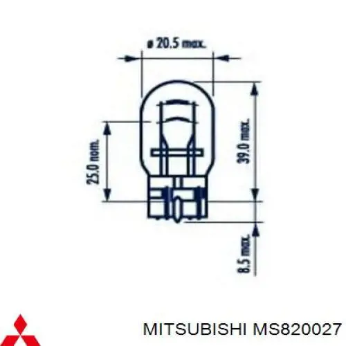 Lâmpada Mitsubishi MS820027 preço, a partir de 2,73 USD