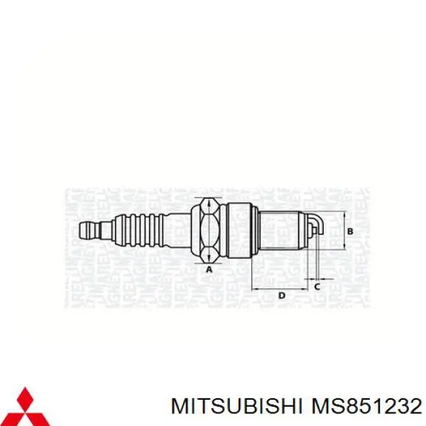 MS851232 Mitsubishi Vela de ignição