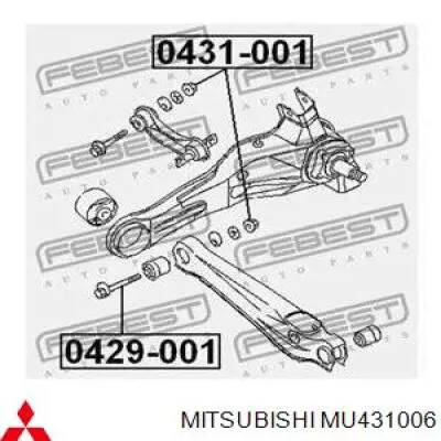 MU431006 Mitsubishi Parafuso (porca) de fixação
