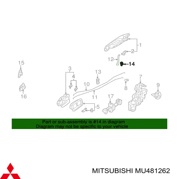  Mitsubishi MU481262 preço, a partir de  