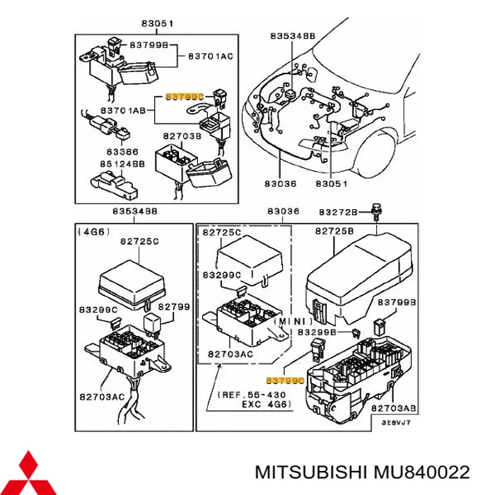 MU840022 Mitsubishi Dispositivo de segurança