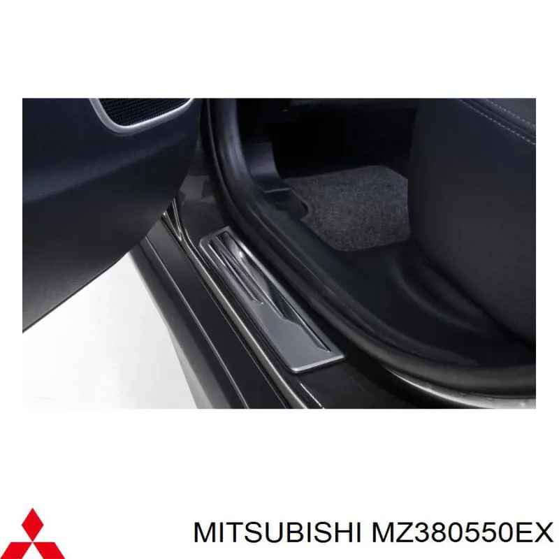MZ380550EX Mitsubishi Placa sobreposta interna de acesso na porta, kit de 4 un.