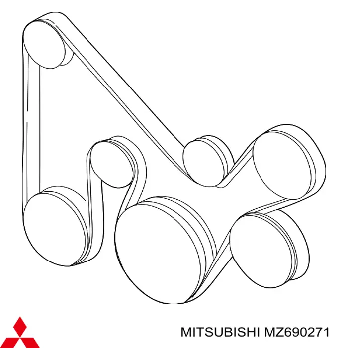 MZ690271 Mitsubishi Correia dos conjuntos de transmissão