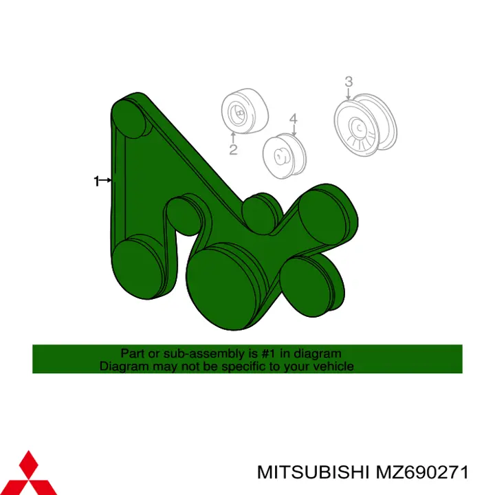 Correia dos conjuntos de transmissão Mitsubishi MZ690271 preço, a partir de 62,61 USD