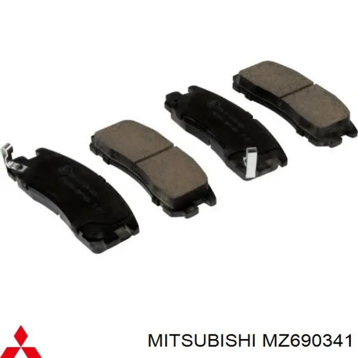 MZ690341 Mitsubishi Sapatas do freio traseiras de disco