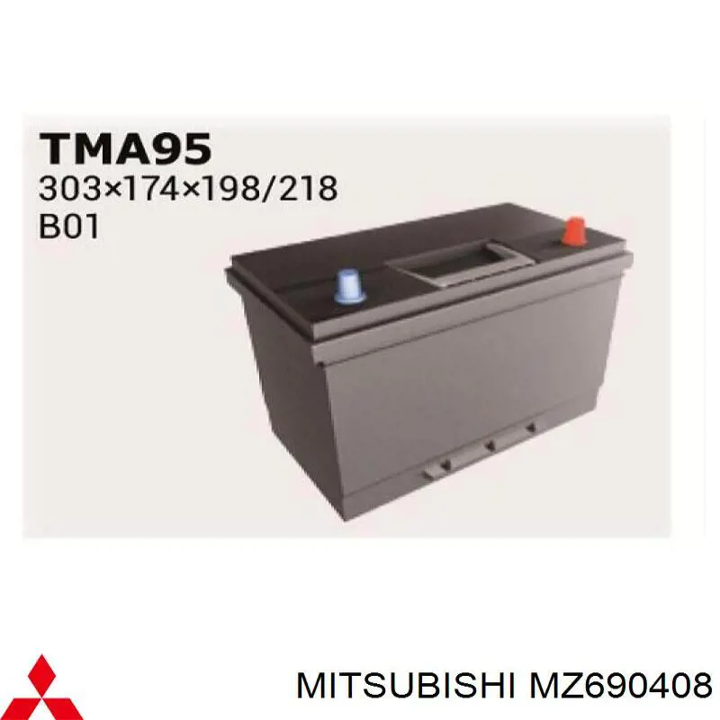 MZ690408 Mitsubishi Bateria recarregável (PILHA)