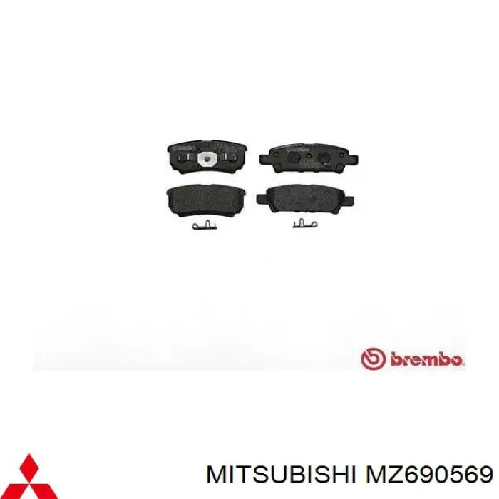Compre MZ690569 Mitsubishi Sapatas do freio traseiras de disco