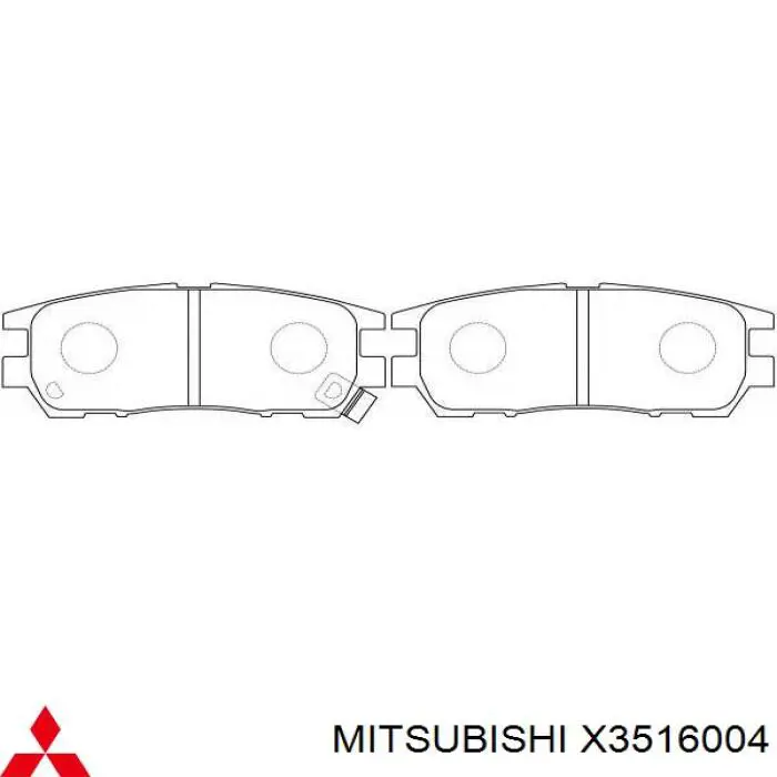 Compre X3516004 Mitsubishi Sapatas do freio traseiras de disco
