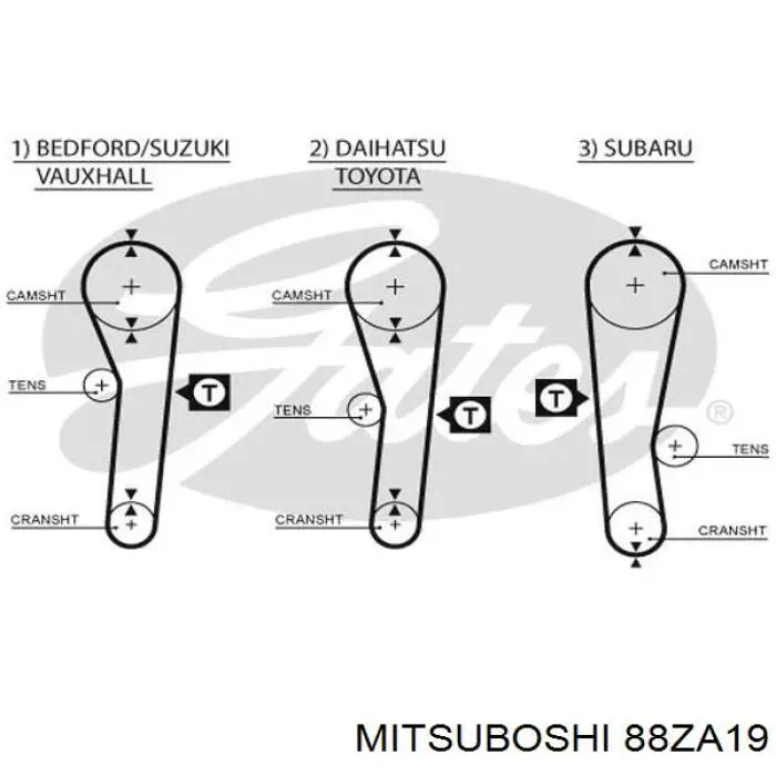 Correia do mecanismo de distribuição de gás Mitsuboshi 88ZA19 preço, a partir de 10,97 USD