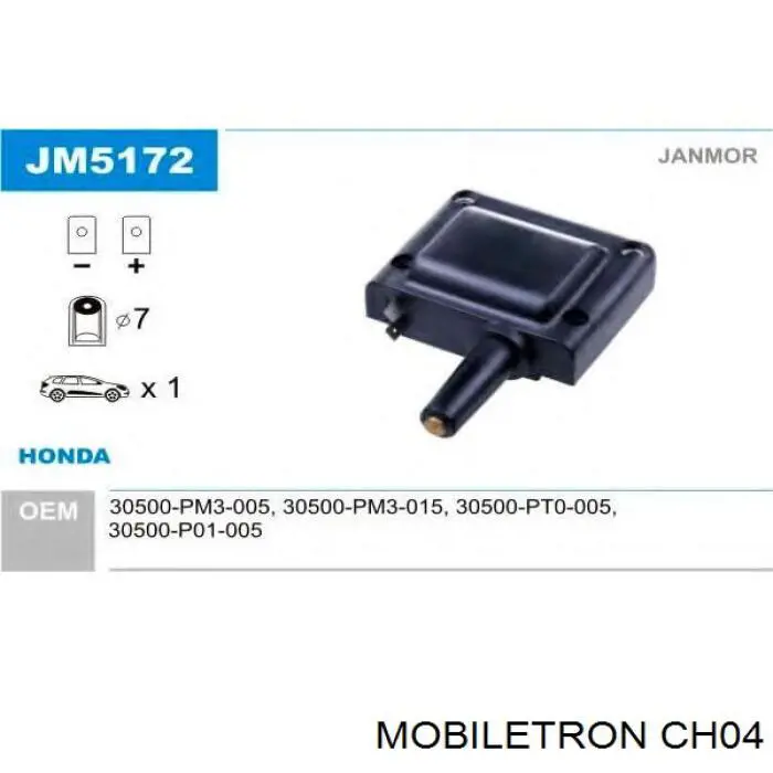Bobina de ignição Mobiletron CH04 preço, a partir de 31,83 USD