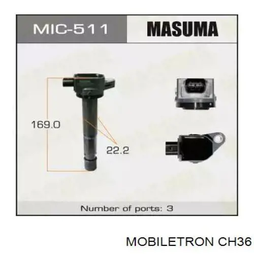 Bobina de ignição Mobiletron CH36 preço, a partir de 59,57 USD