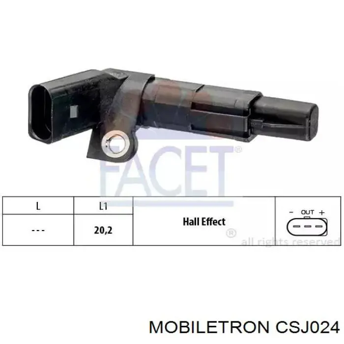 CSJ024 Mobiletron Sensor de posição (de revoluções) de cambota