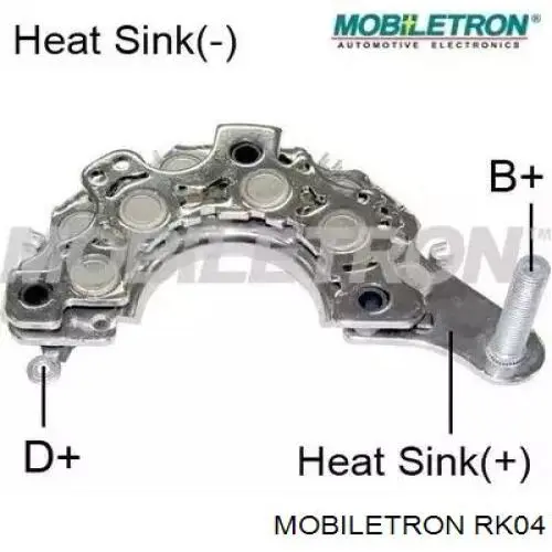 Eixo de diodos do gerador Mobiletron RK04 preço, a partir de 37,05 USD