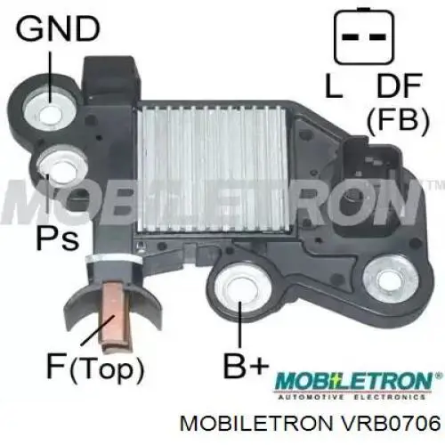 VRB0706 Mobiletron Relê-regulador do gerador (relê de carregamento)