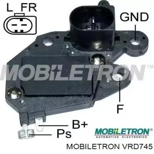 VRD745 Mobiletron Relê-regulador do gerador (relê de carregamento)