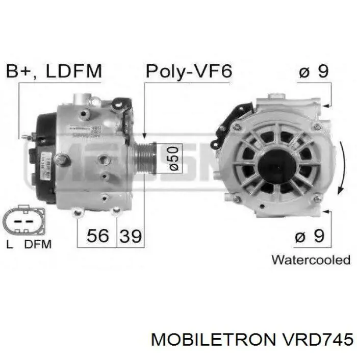 Relê-regulador do gerador (relê de carregamento) Mobiletron VRD745 preço, a partir de 28,28 USD