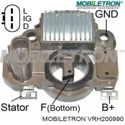 VRH200990 Mobiletron Relê-regulador do gerador (relê de carregamento)