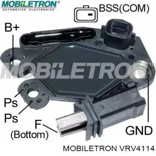 VRV4114 Mobiletron Relê-regulador do gerador (relê de carregamento)