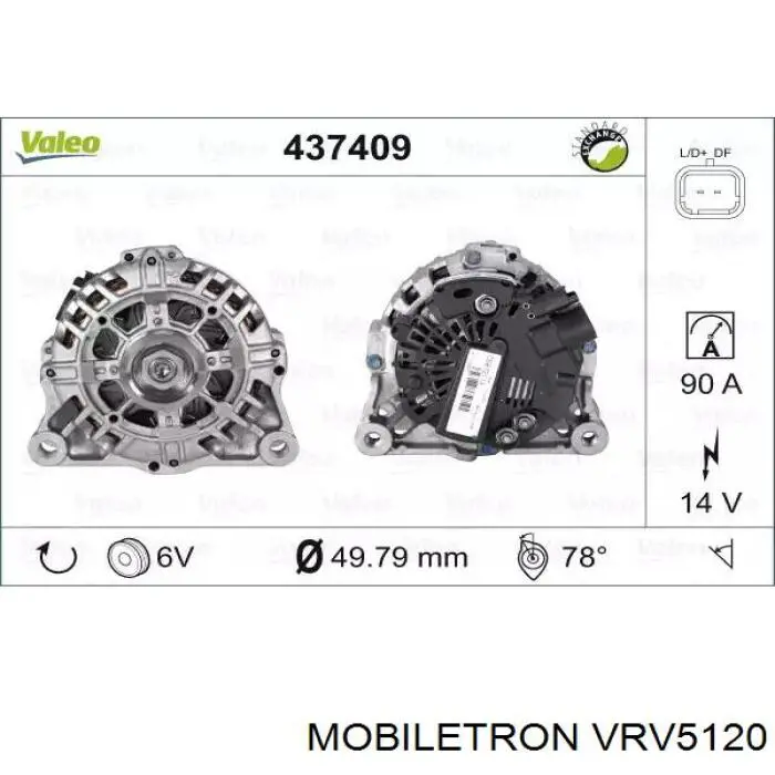 Compre VRV5120 Mobiletron Relê-regulador do gerador (relê de carregamento)