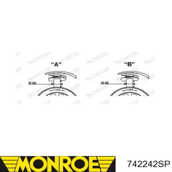 Amortecedor dianteiro Monroe 742242SP preço, a partir de 51,45 USD