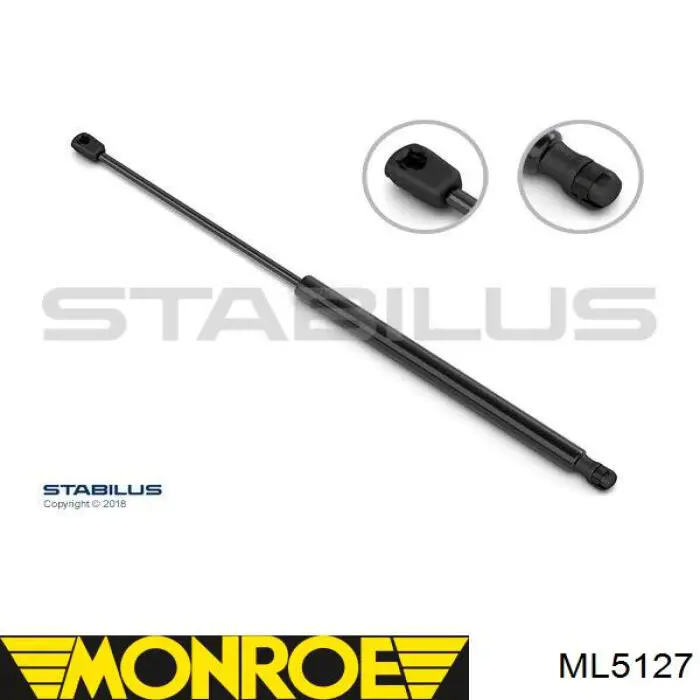 Amortecedor de tampa de porta-malas (de 3ª/5ª porta traseira) 2044800 Starline