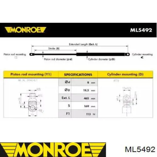Amortecedor de tampa de porta-malas (de 3ª/5ª porta traseira) Suzuki 8180081813 preço, a partir de 22,29 USD