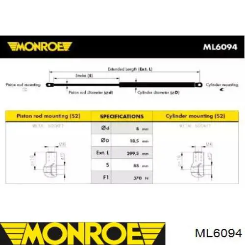 Compre 31335344 Volvo Amortecedor de tampa de porta-malas (de 3ª/5ª porta traseira)