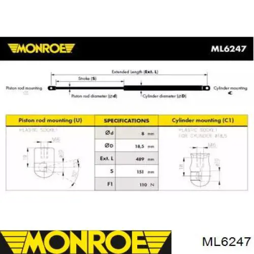 Compre ZS09209 Japan Parts Amortecedor de tampa de porta-malas (de 3ª/5ª porta traseira)