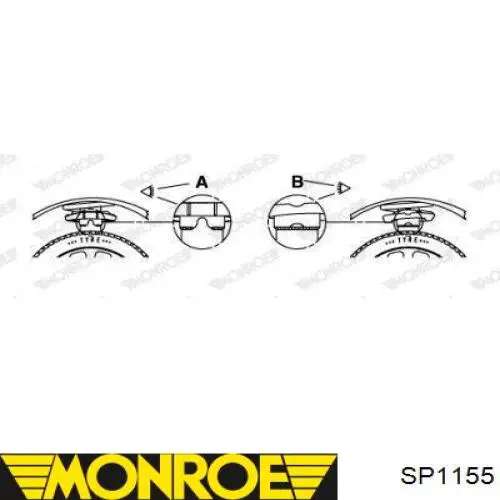 Mola dianteira Monroe SP1155 preço, a partir de 27,63 USD