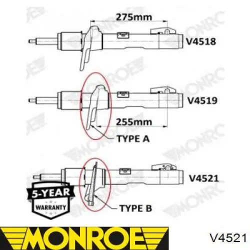 1842205 Ford Amortecedor dianteiro