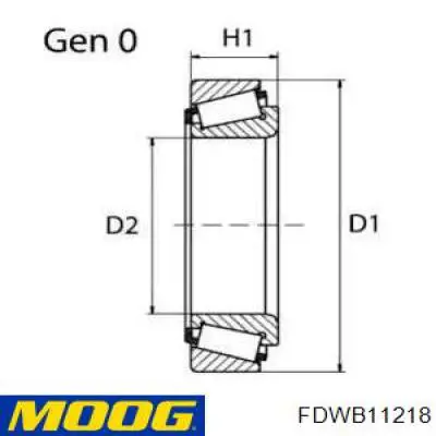 Compre FDWB11218 Moog Rolamento de cubo traseiro
