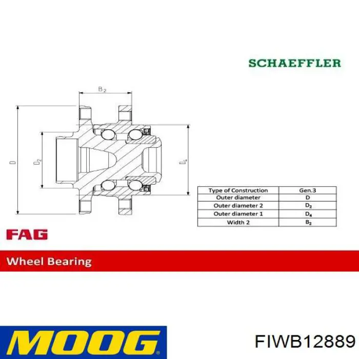 Compre FIWB12889 Moog Cubo traseiro esquerdo