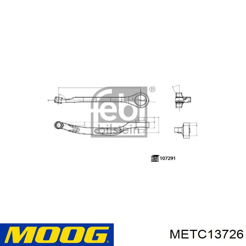 Compre METC13726 Moog Braço oscilante superior direito de suspensão dianteira