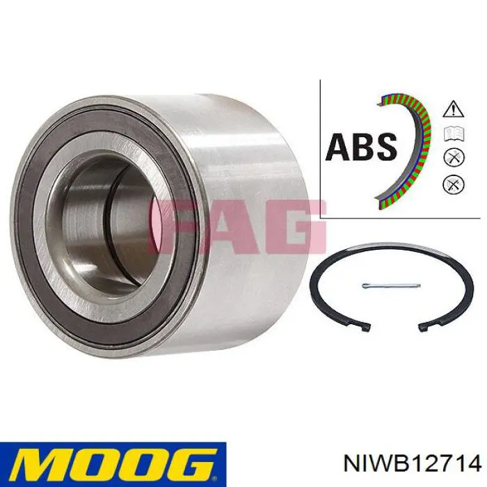 Compre NIWB12714 Moog Rolamento de cubo dianteiro