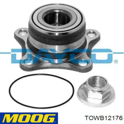 Compre TOWB12176 Moog Rolamento de cubo traseiro