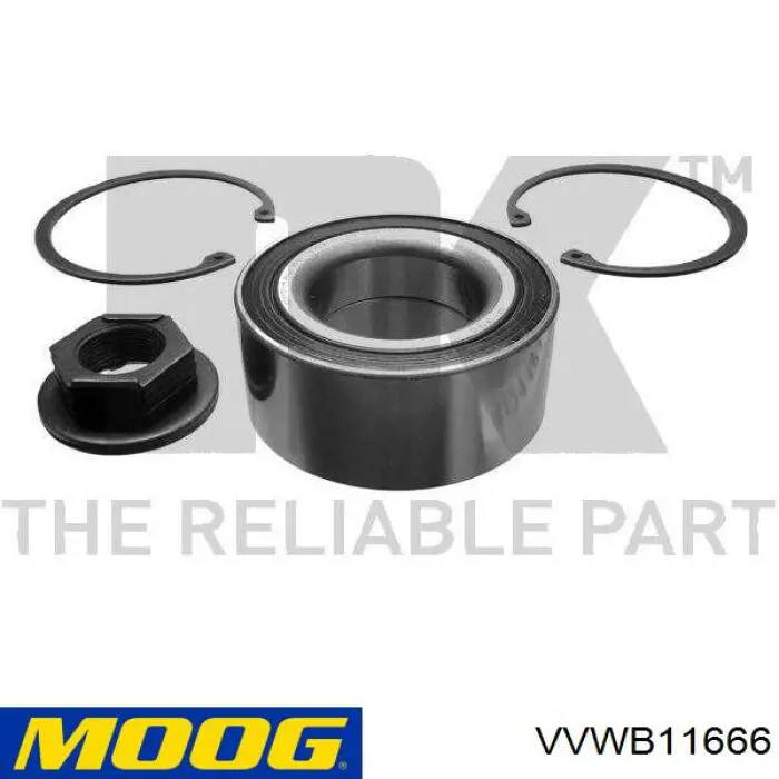 Compre VVWB11666 Moog Rolamento de cubo dianteiro