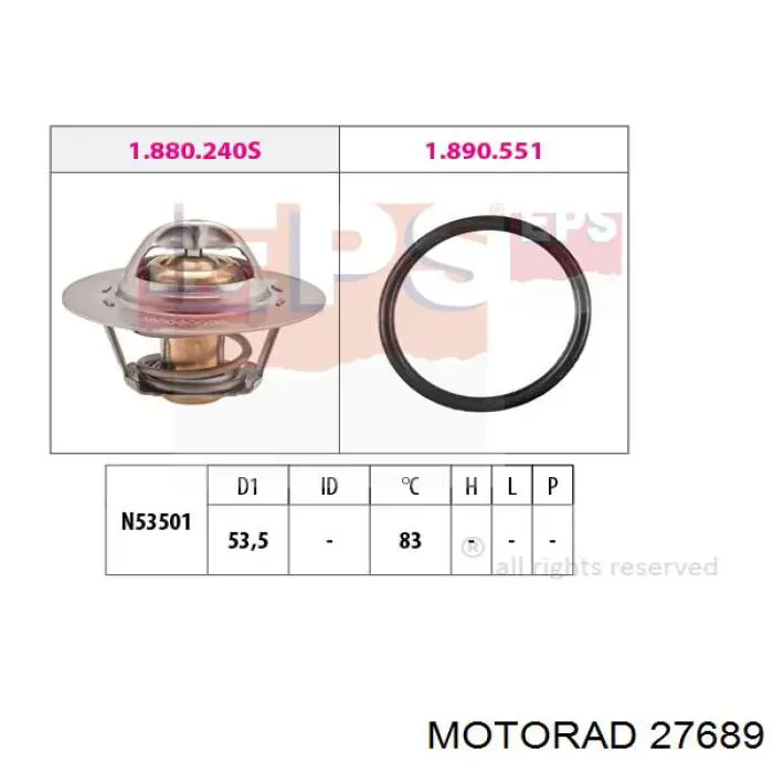 27689 Motorad Caixa do termostato