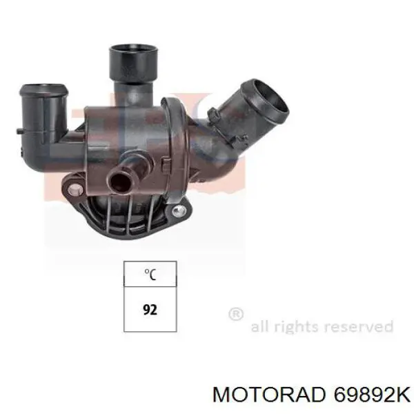 69892K Motorad Caixa do termostato