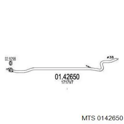 Compre 1607335880 Peugeot/Citroen Silenciador, parte central