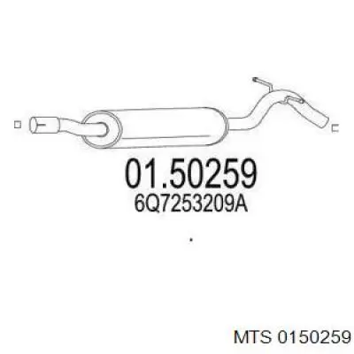 Silenciador, parte central Asmet 21036 preço, a partir de 75,95 USD