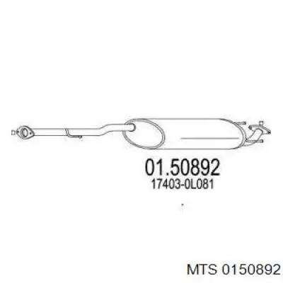 Compre 174030L060 Toyota Silenciador, parte central